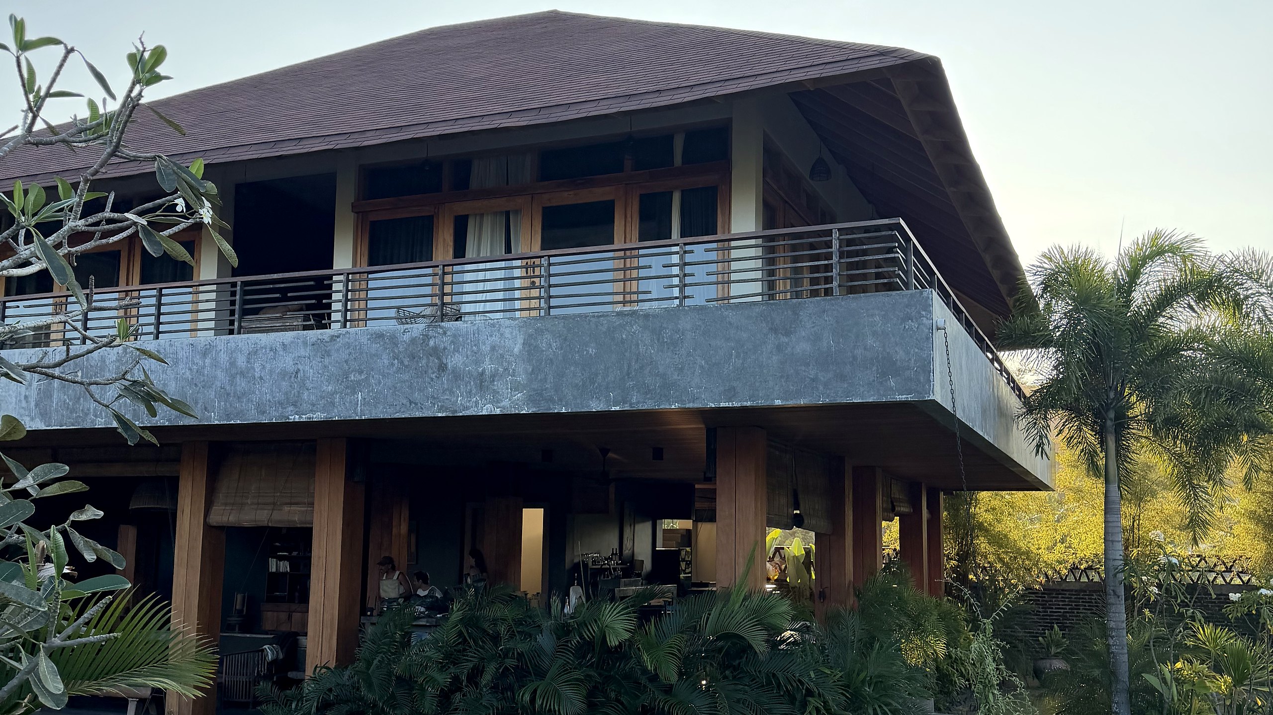 the house at golden hour
