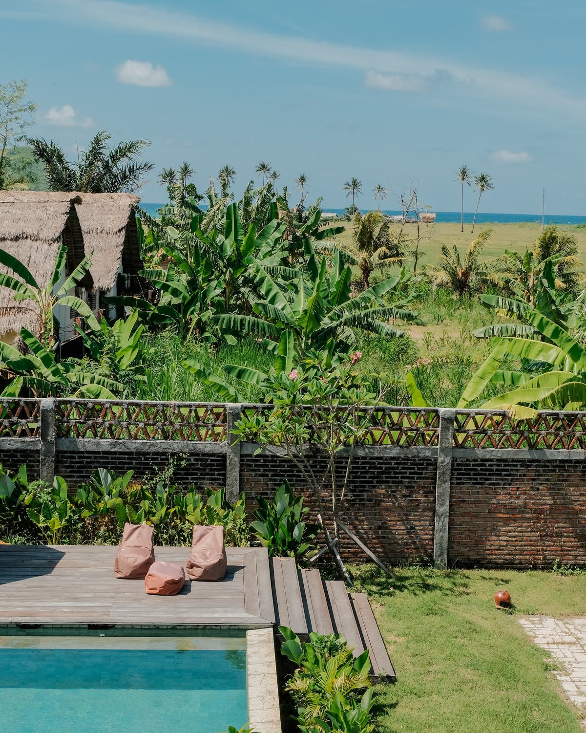 the pool and the ocean beyond it