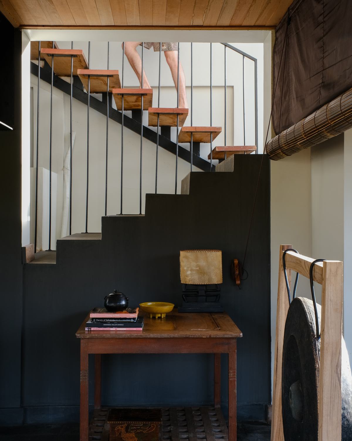 the stairs up to the rooms