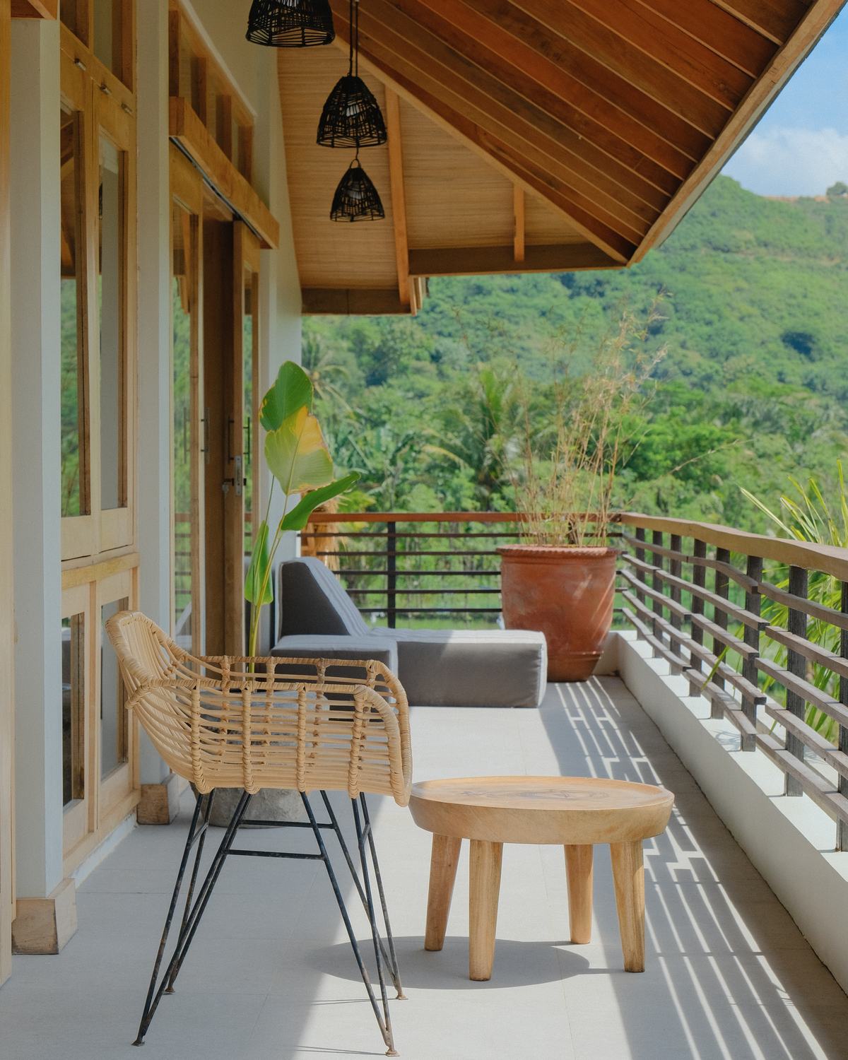chairs on the upstairs terrace