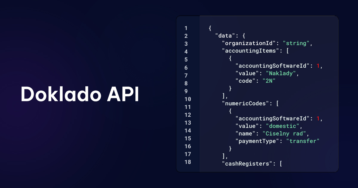 Doklado API - pre majiteľov a vývojárov účtovných programov