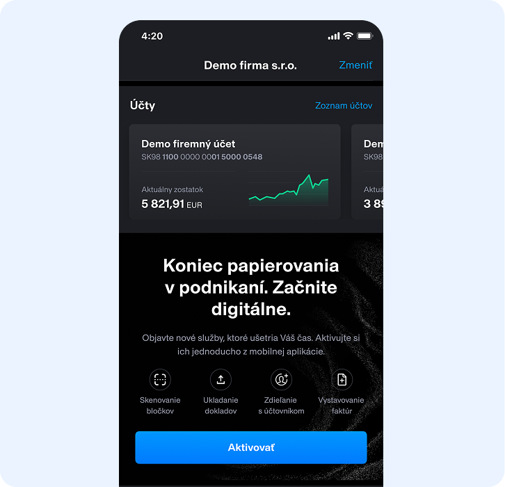 Aktivácia Doklado PLUS pre klientov Tatra banky