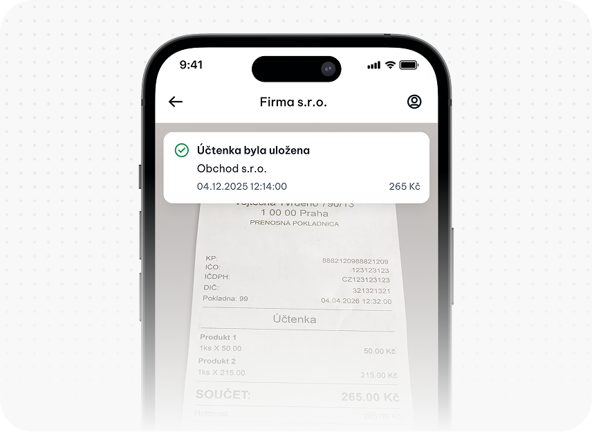 Mobilní aplikace Doklado pro skenování účtenek a faktur