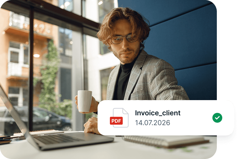 Entrepreneur processing documents