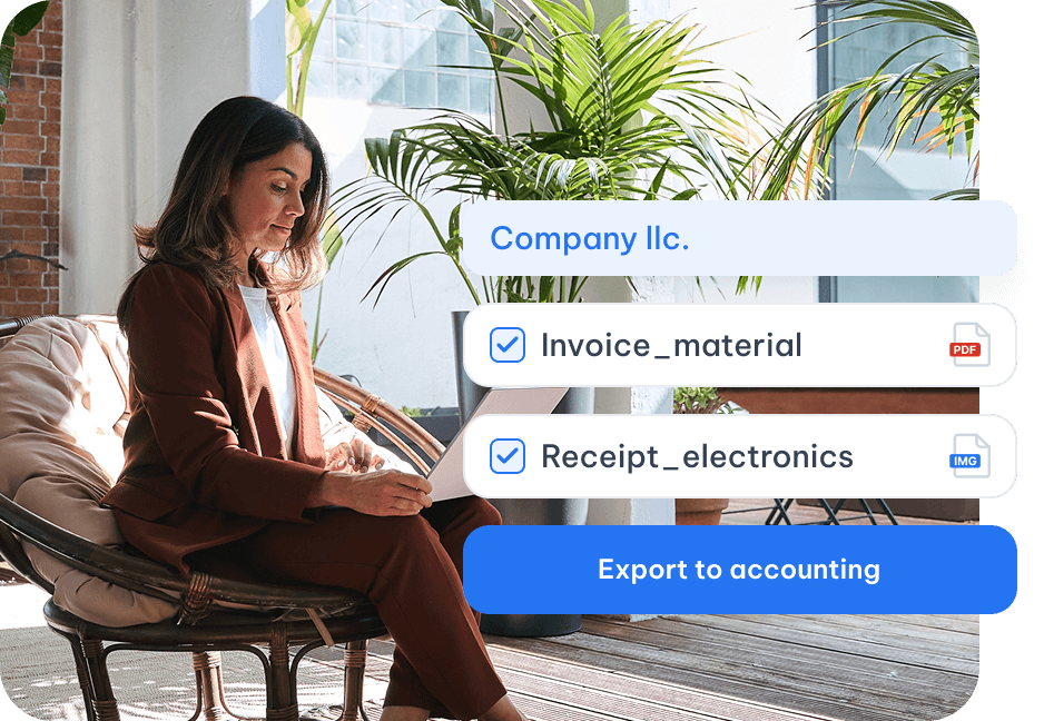 Accountant processing documents