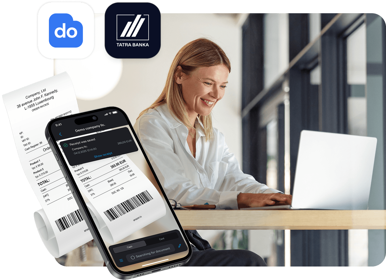 Submitting receipts via mobile