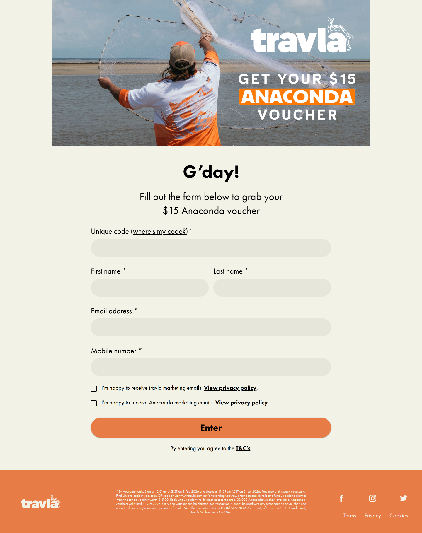 Travla x Anaconda Gift with Purchase promotion