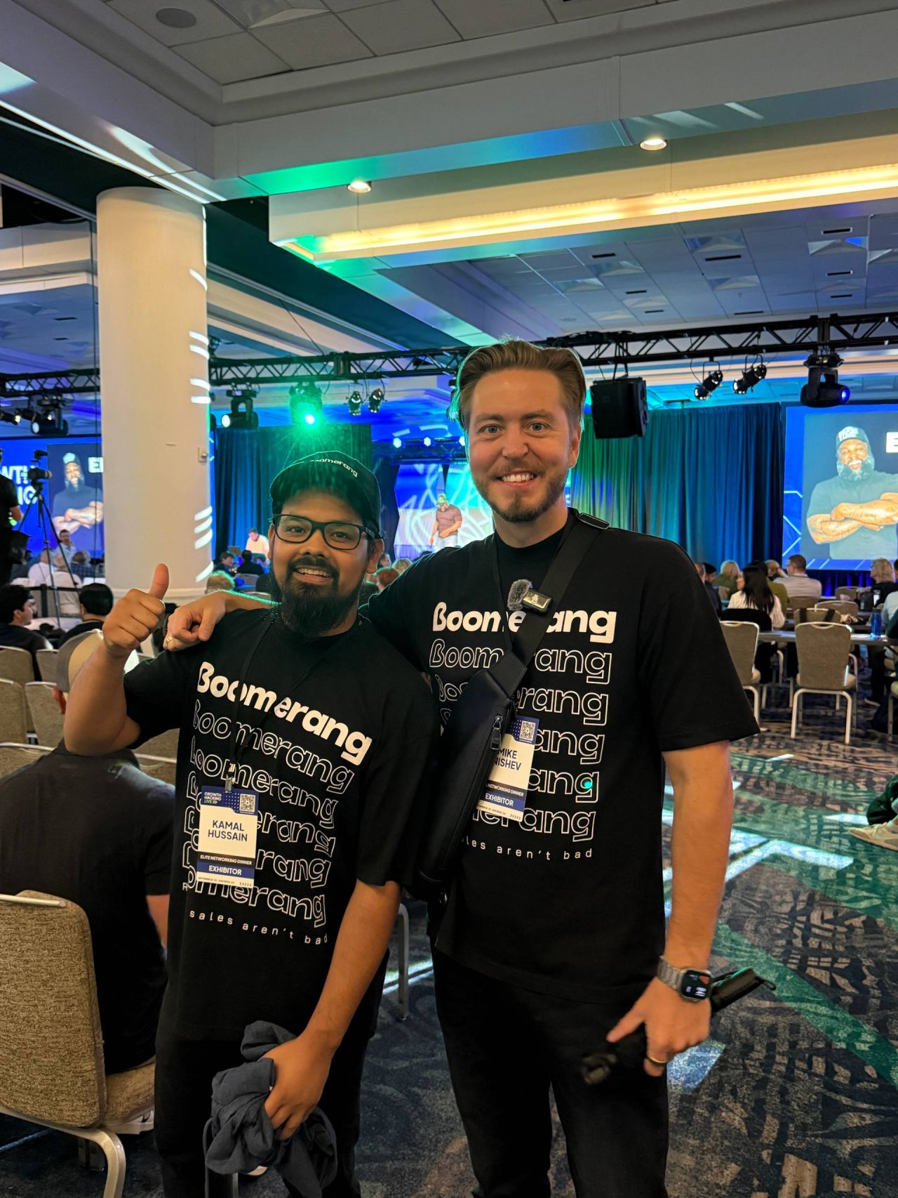 Kamal Hussain and Mike Inishev at Growth Hacking Live 2025 in San Diego