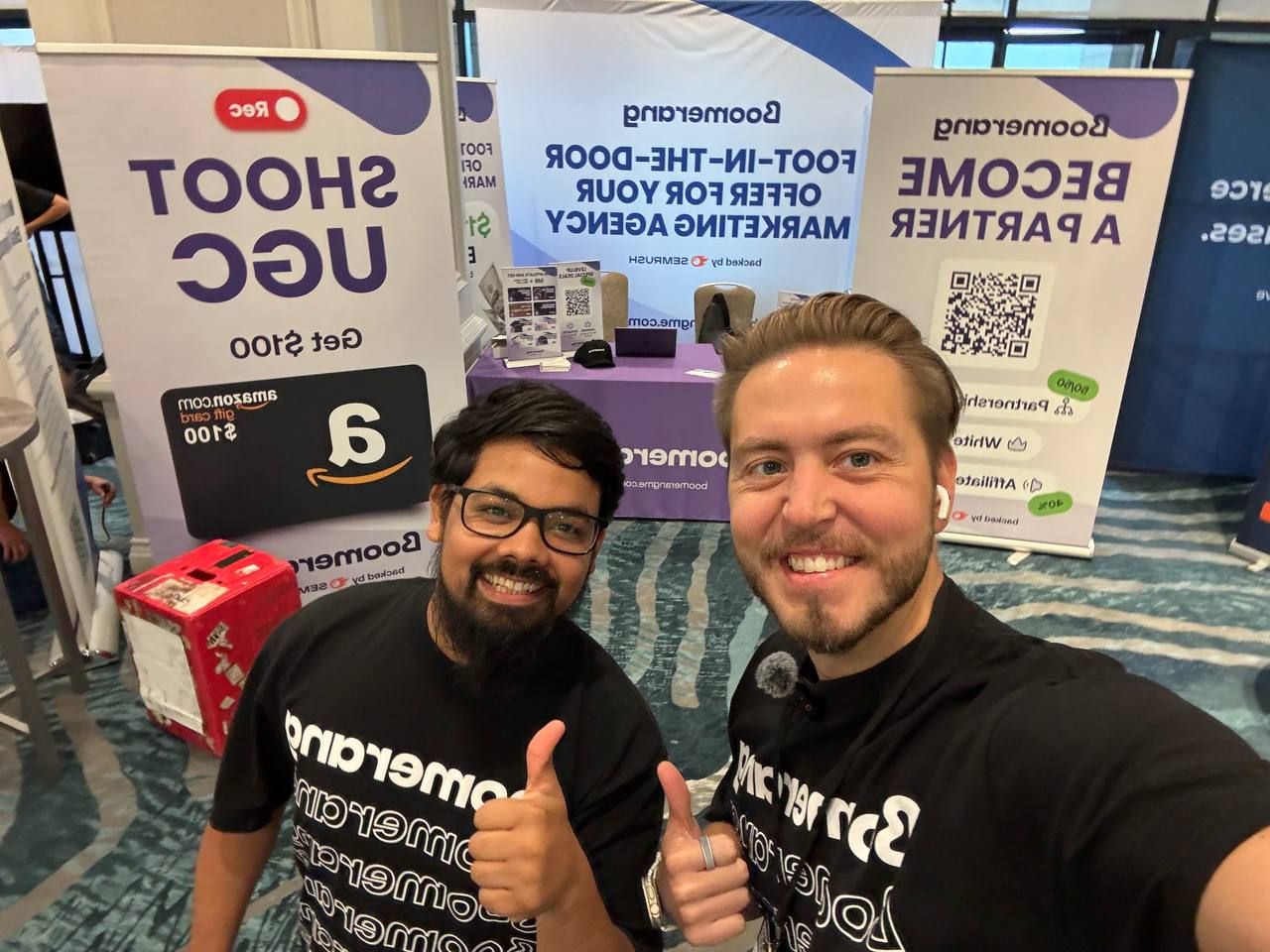 The Boomerang booth at Growth Hacking Live 2025