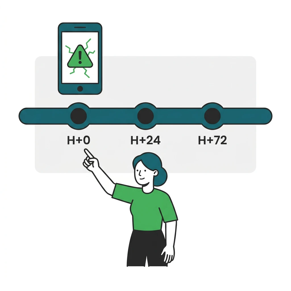 Gestion de crise startup tech : le protocole H+0 à H+72 (3 cas concrets décortiqués)