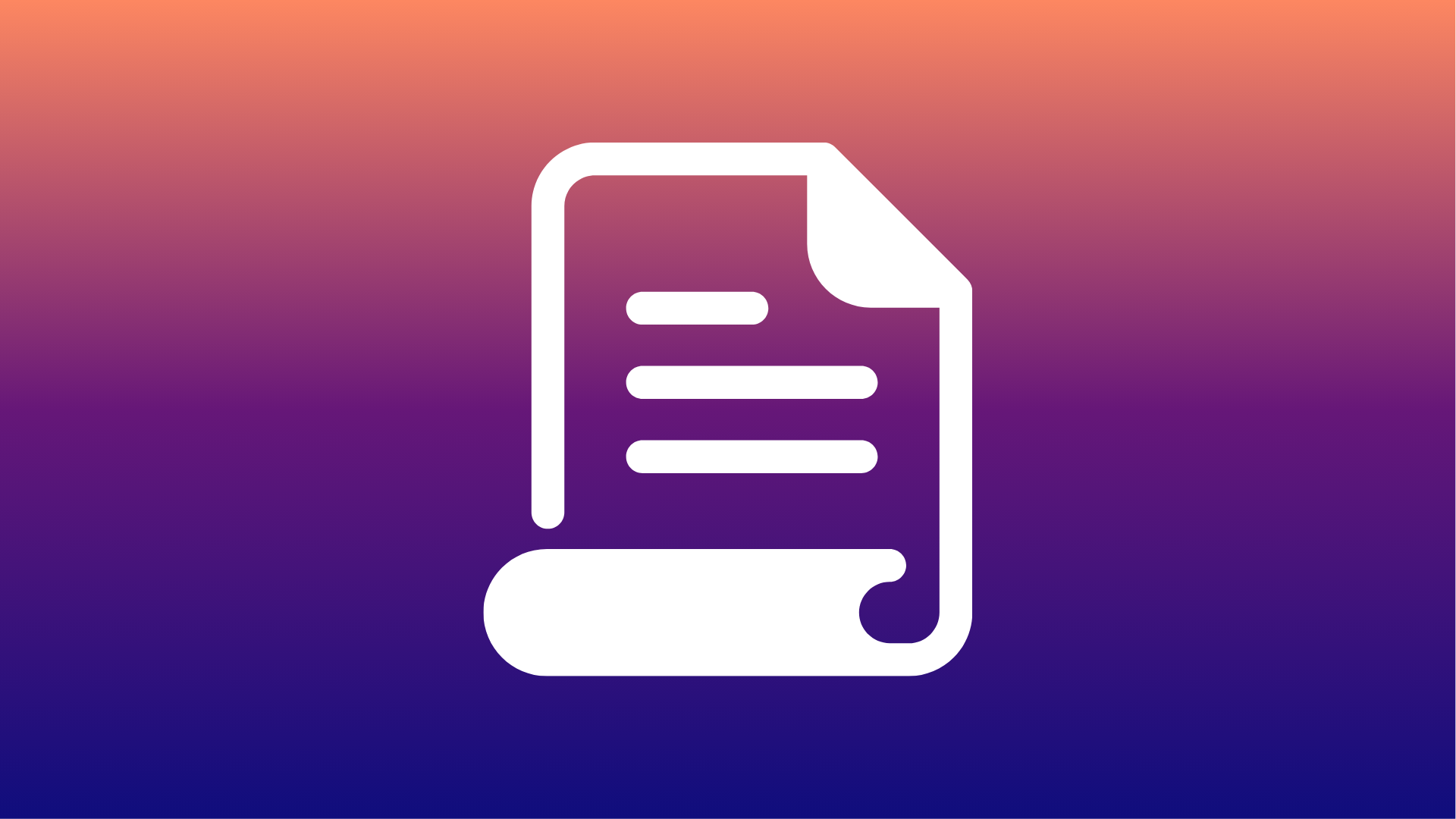 fond dégradé avec icone de document