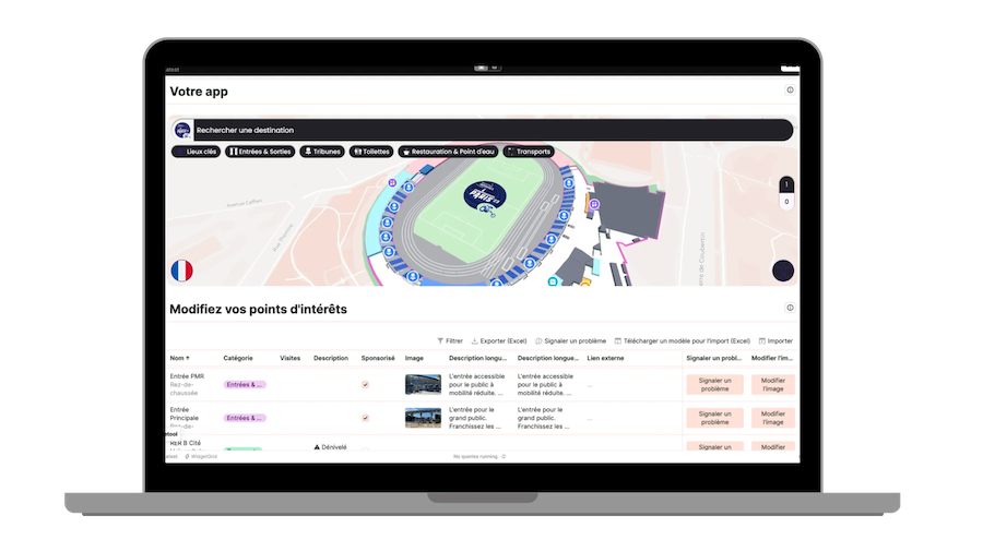 Mock up ordinateur du dashboard