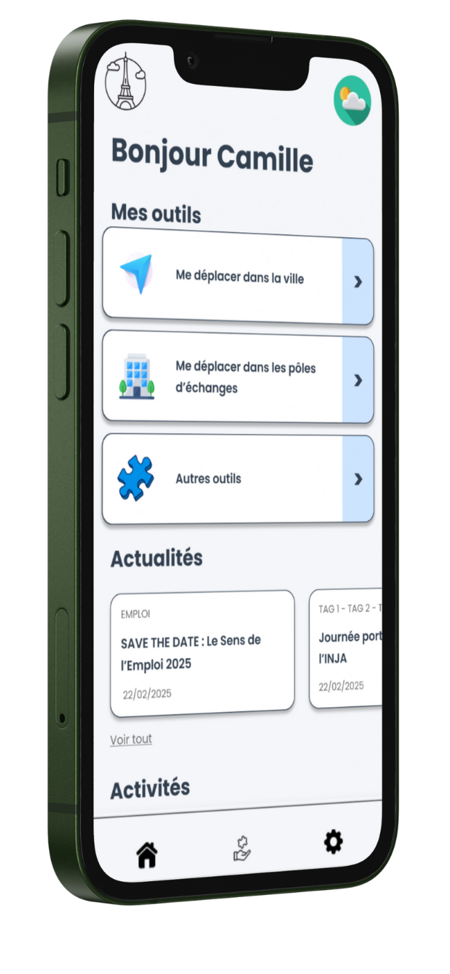 mock up smartphone de la solution Connect