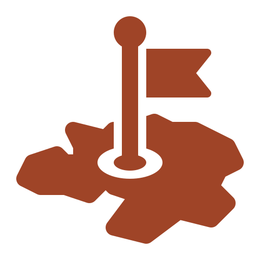 icone d'une map avec un drapeau/pin dessus