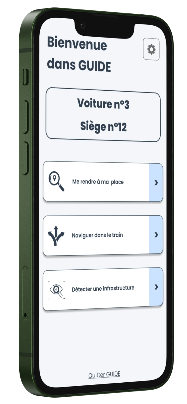 Screen écran de la solution GUIDE
