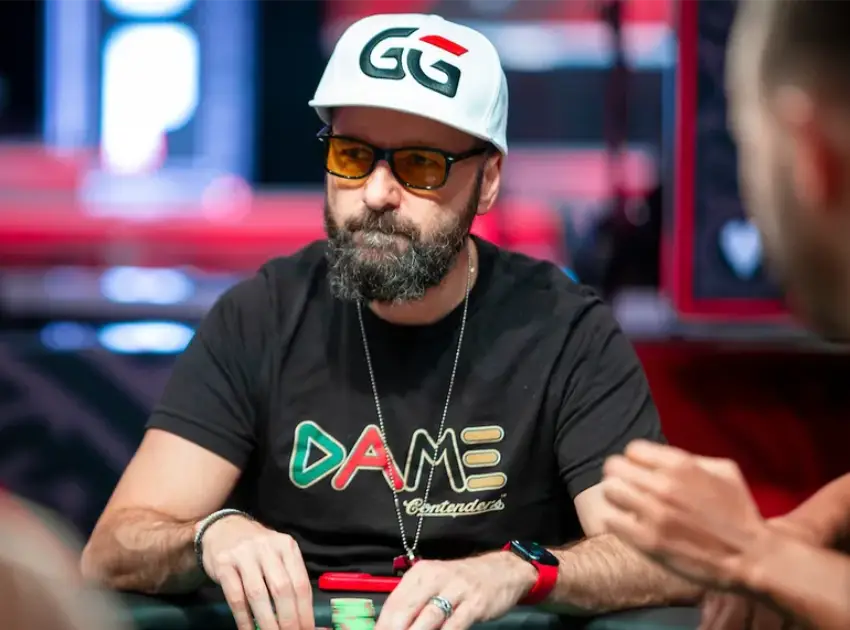 Photo of famous poker player Negreanu playing poker