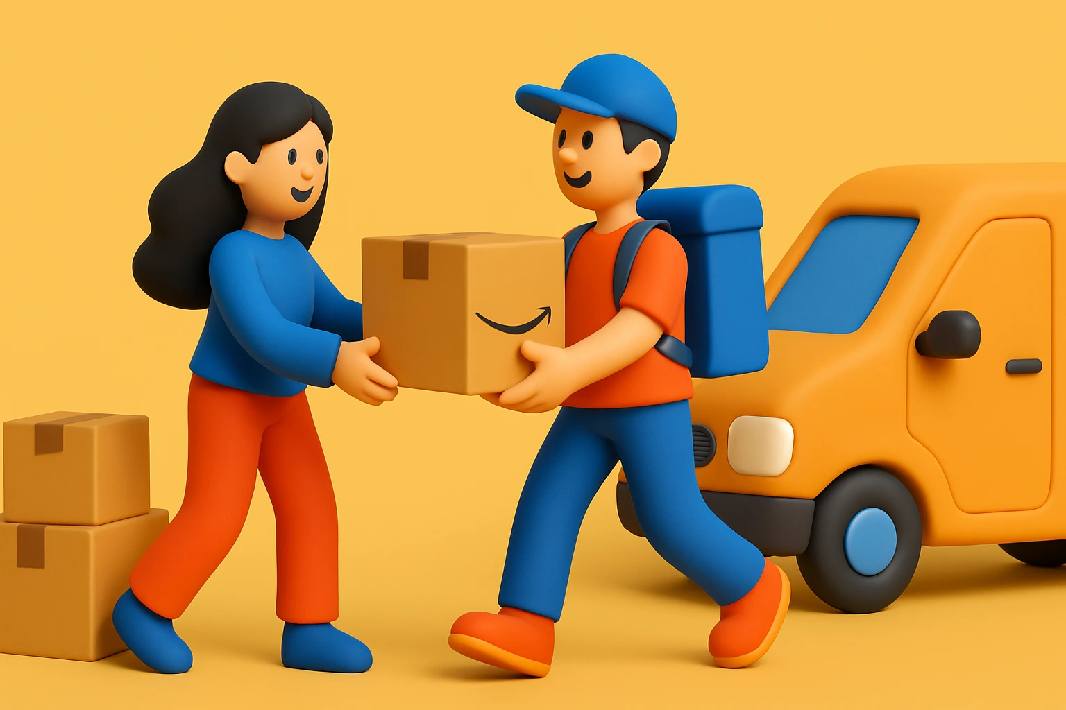 how amazon delivers packages