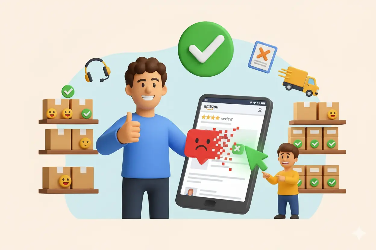 how to delete a negative review on amazon
