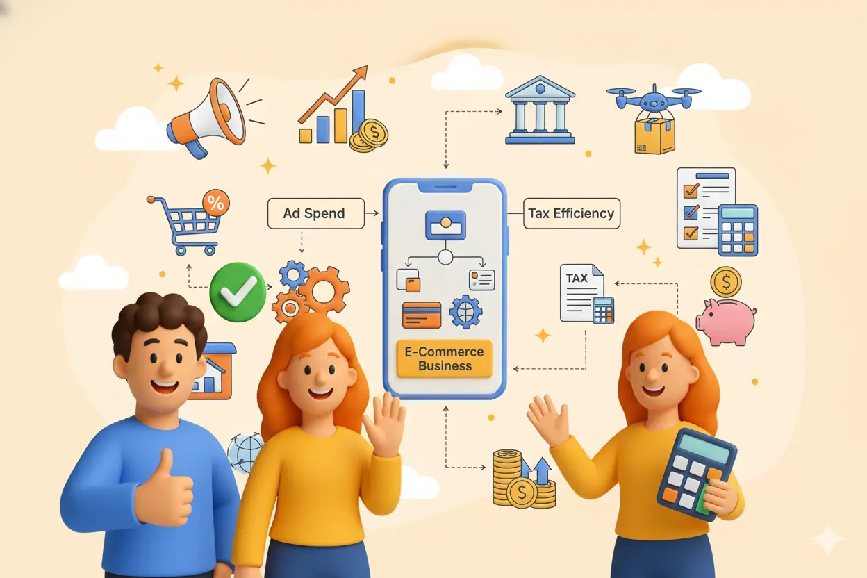 ecommerce business structure profitable ad spend tax efficiency