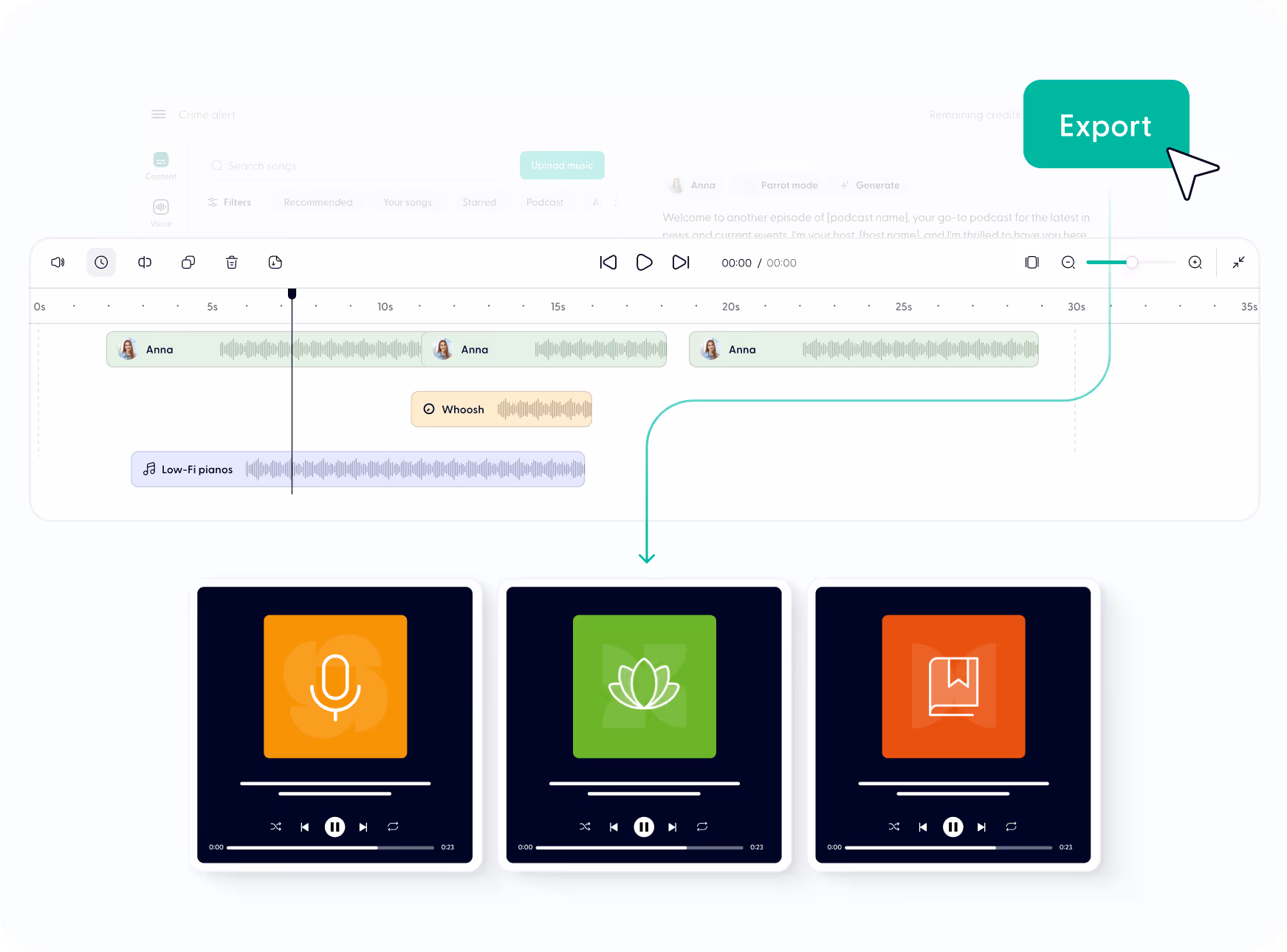 podcast editor export formats