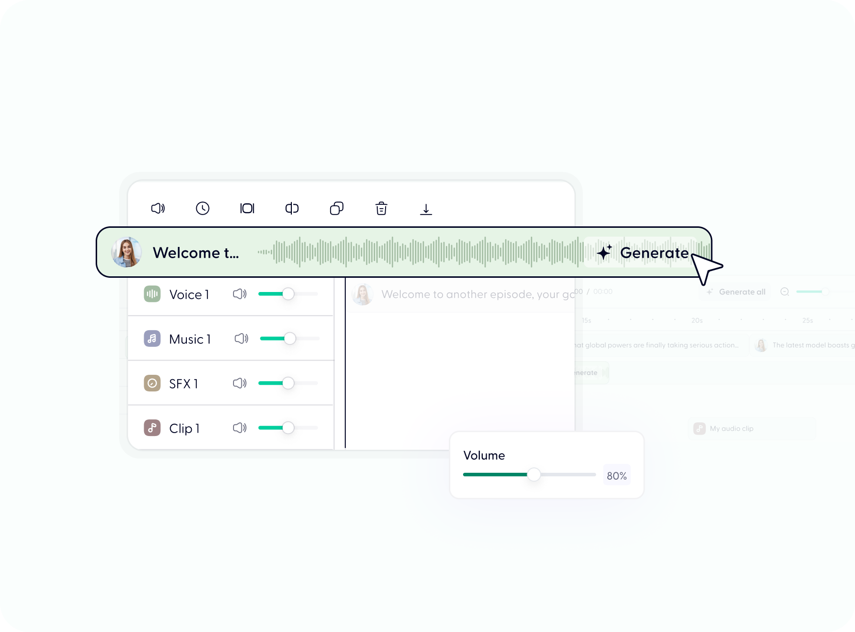 podcast timeline editor