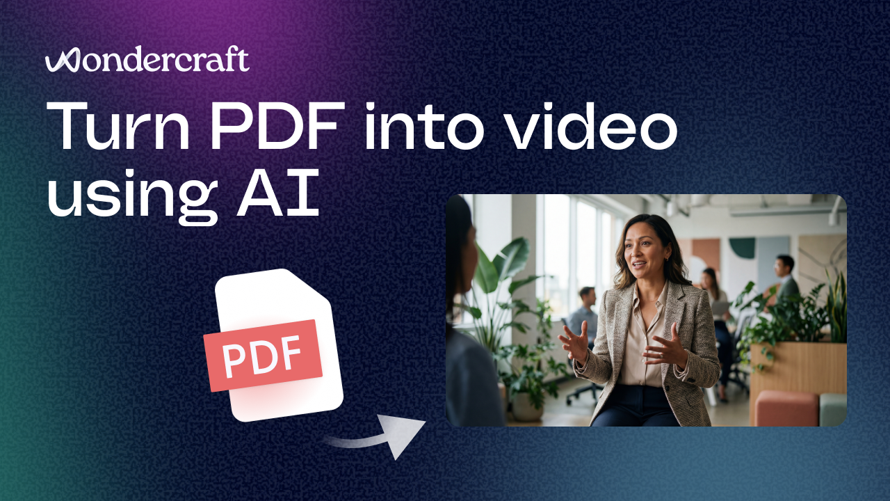 How to Turn a PDF Into a Video in Wondercraft (Step-by-Step)