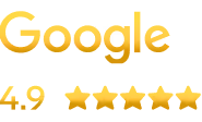 4.9 Star rating on Google