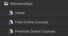 membership pages