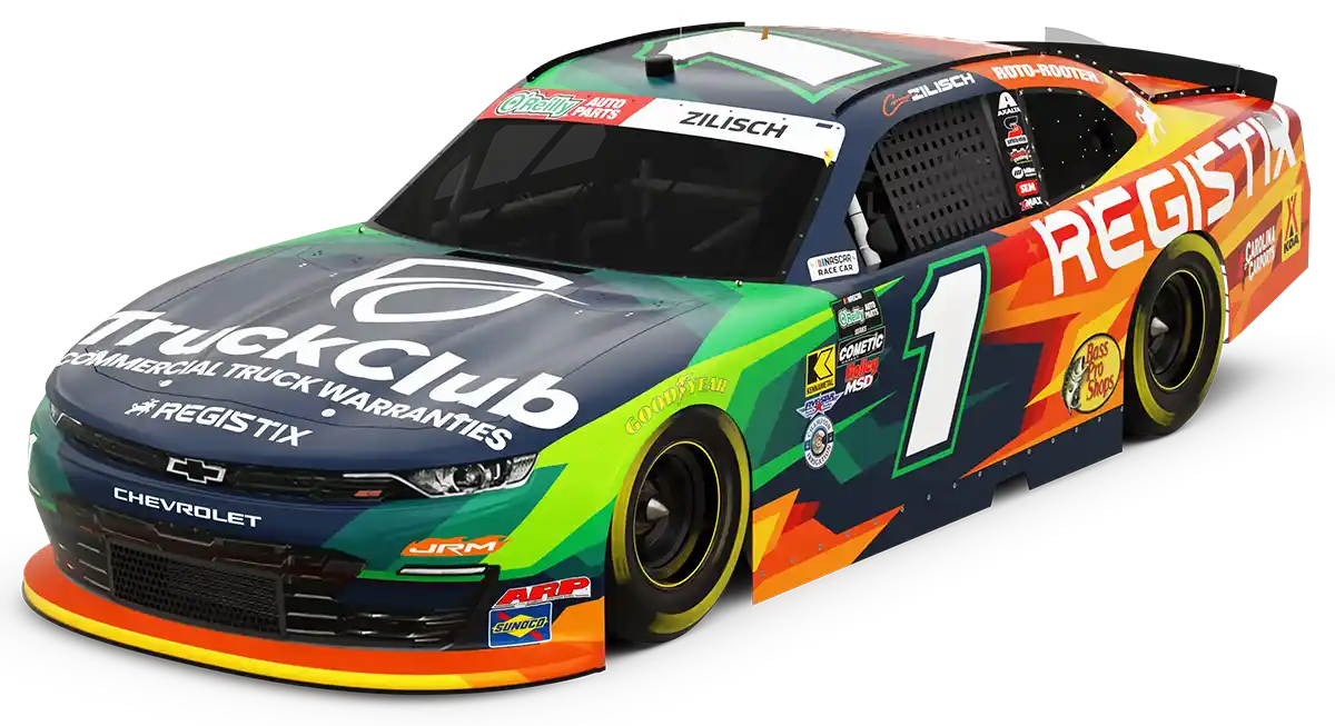 NASCAR race car view from back