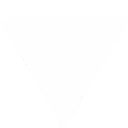 A white triangle on a black background