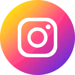 The instagram icon with a long shadow