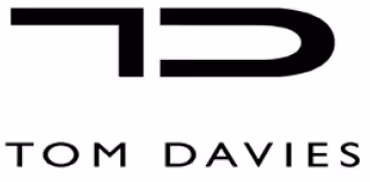 A black and white photo of a logo