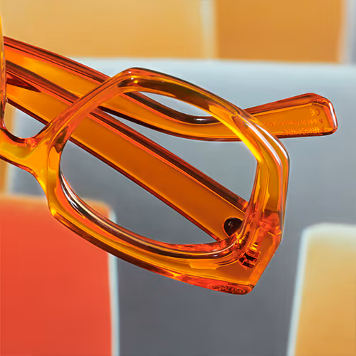 A close up of kirk and kirk glasses