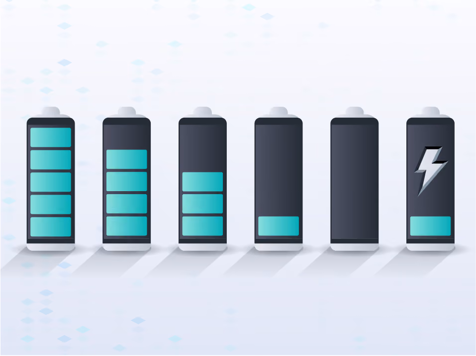 Degradation rates of different types of batteries