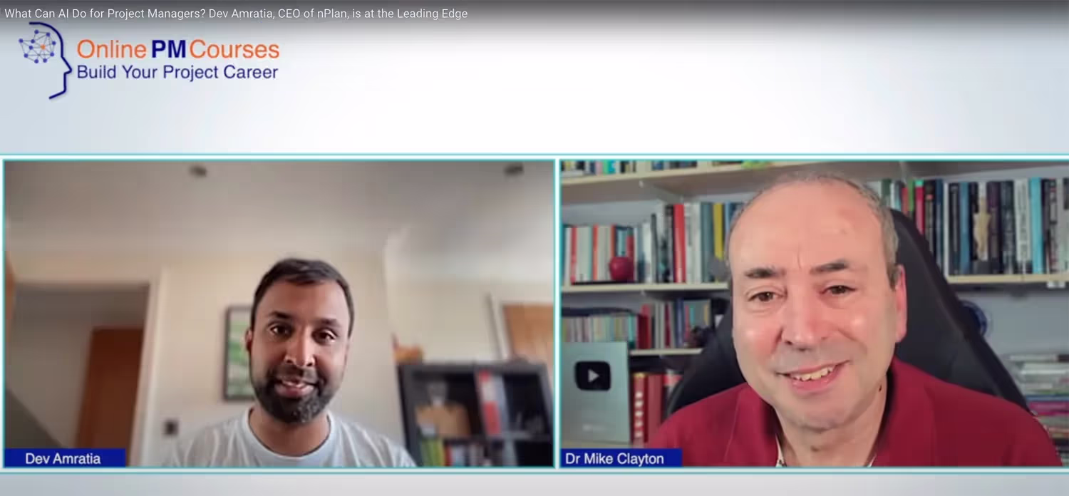 What Can AI Do for Project Managers? Dr Mike Clayton interviews Dev Amratia