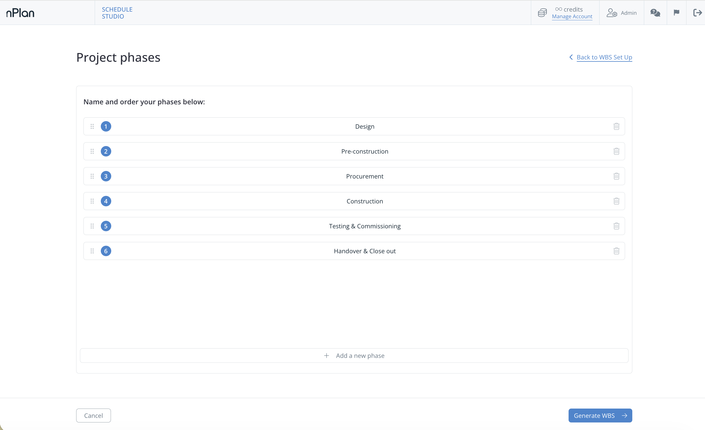 Early stage schedule development