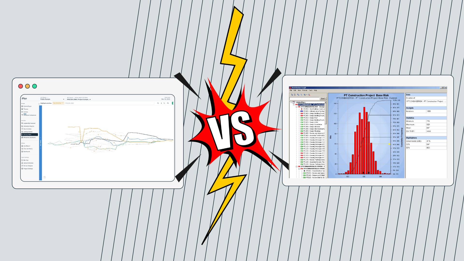 Traditional risk software vs nPlan