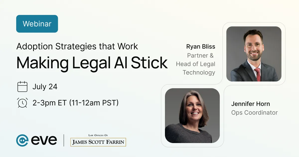 On Demand Webinar: Making Legal AI Stick: Adoption Strategies that Work