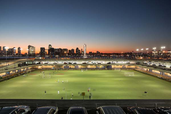 10 v 10 CO-ED Pickup Soccer In Pier 40 Courtyard, Manhattan