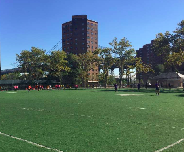 8 v 8 CO-ED Pickup Soccer In Baruch Field, LES