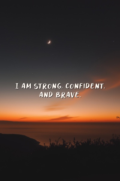 Affirmation about taking on the hardest obstacles on a sunrise background