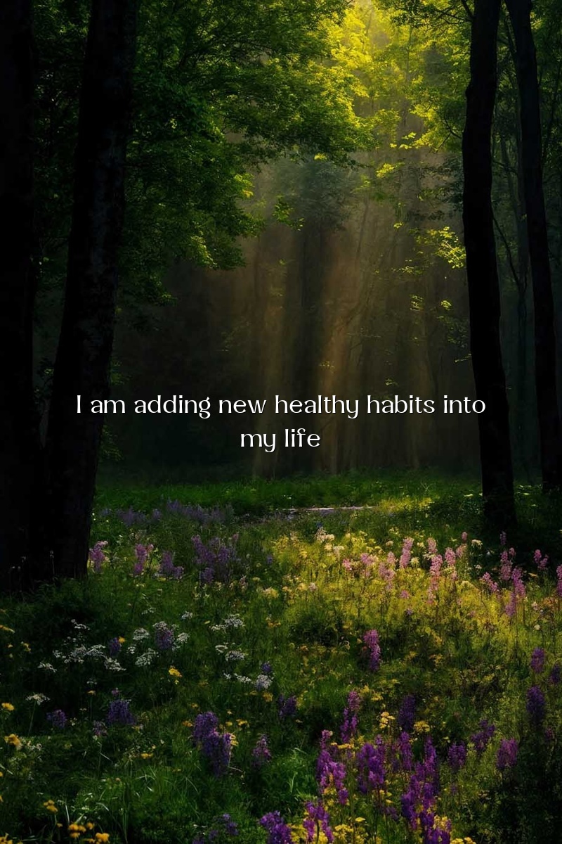 I am adding new healthy habits into my life.