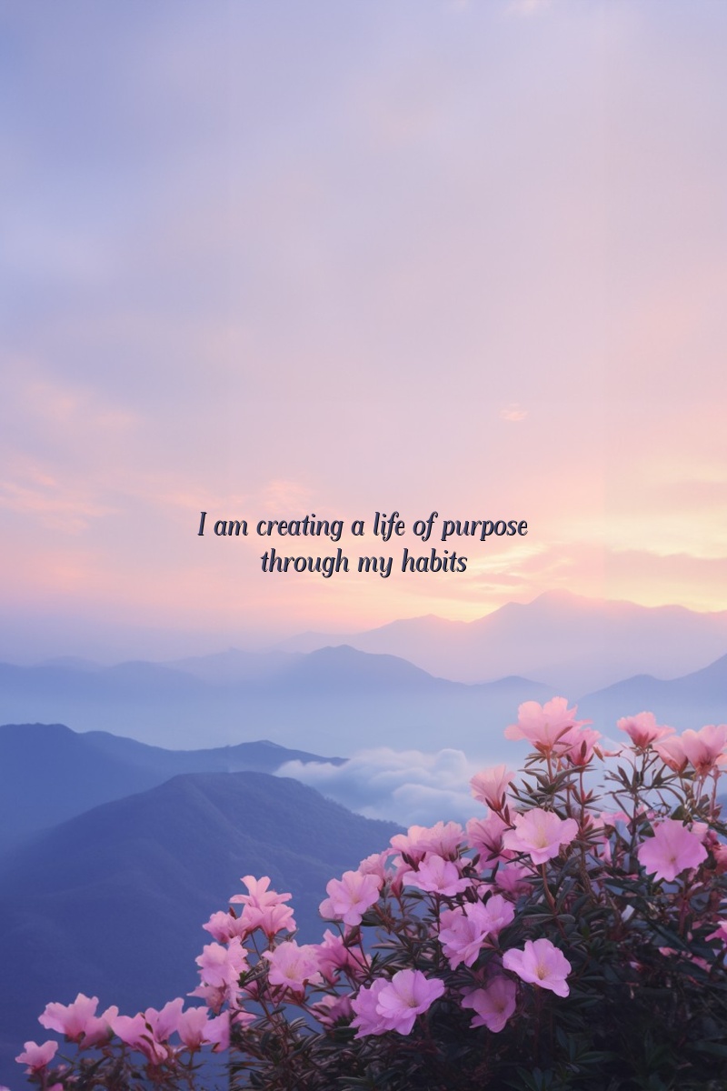 I am creating a life of purpose through my habits.