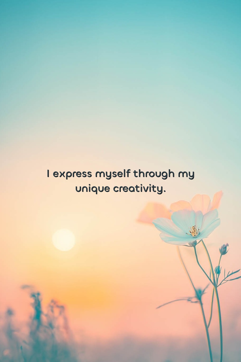 I express myself through my unique creativity.