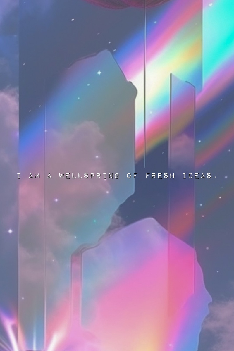 I am a wellspring of fresh ideas.