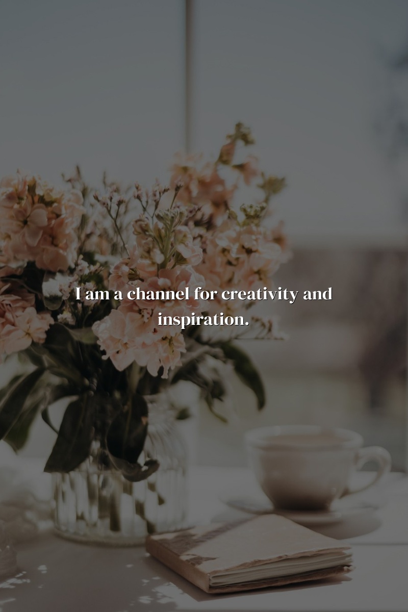I am a channel for creativity and inspiration.