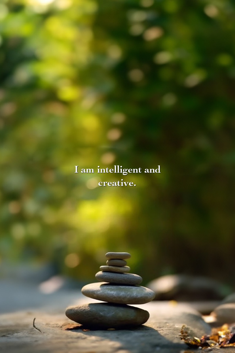 I am intelligent and creative.