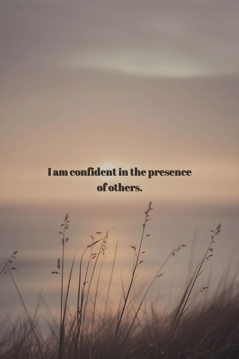 I am confident in the presence of others.