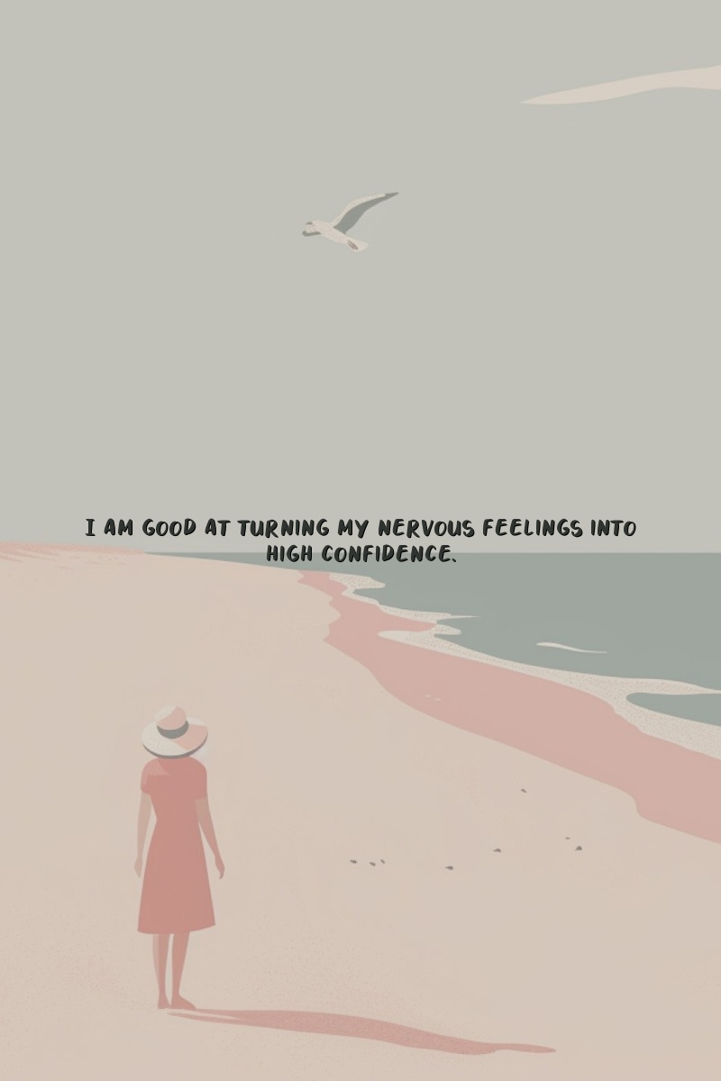 I am good at turning my nervous feelings into high confidence.