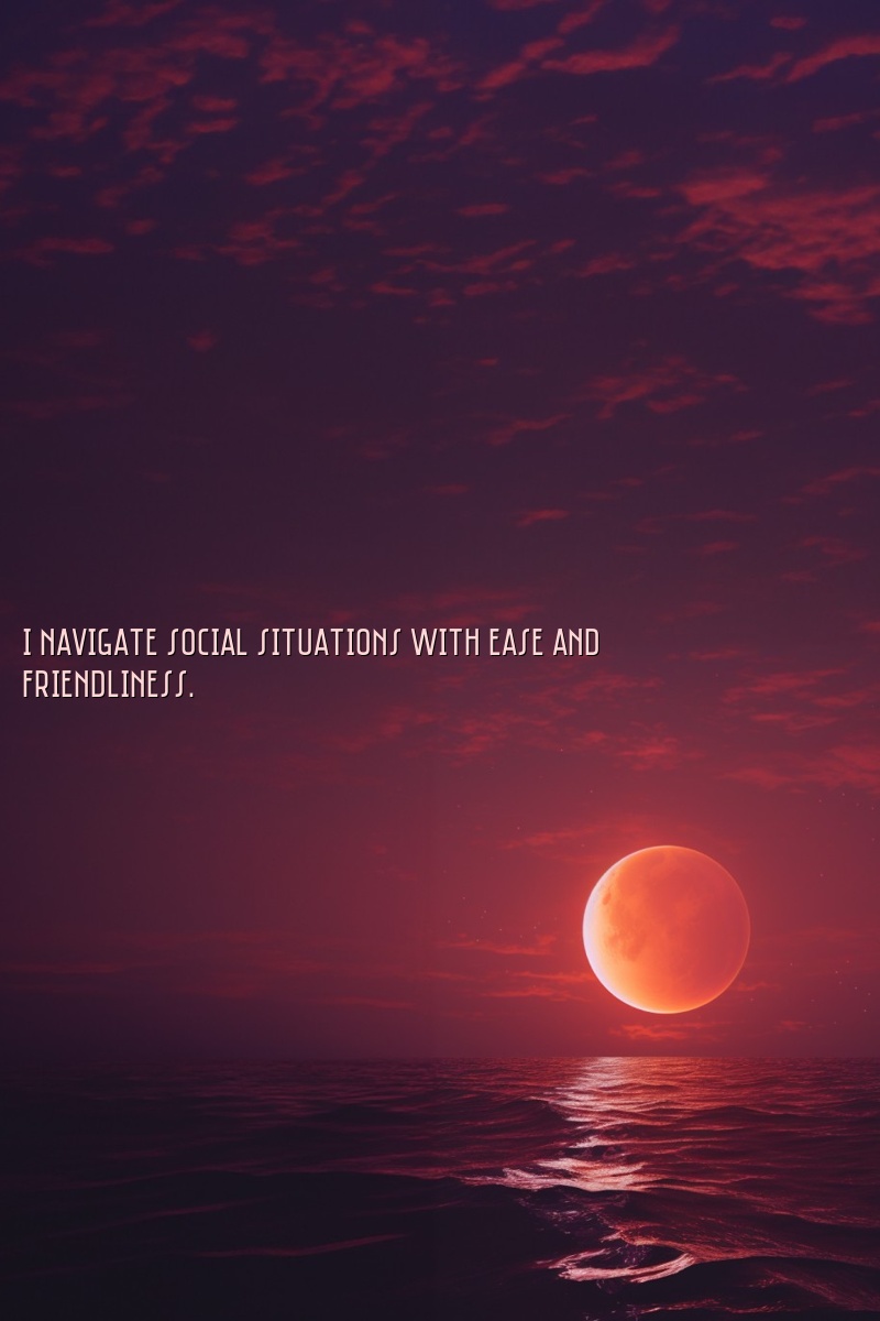 I navigate social situations with ease and friendliness.